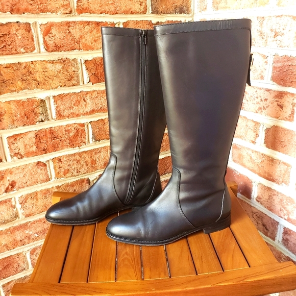 J. Crew Tall Black Leather Boots - Picture 3 of 7